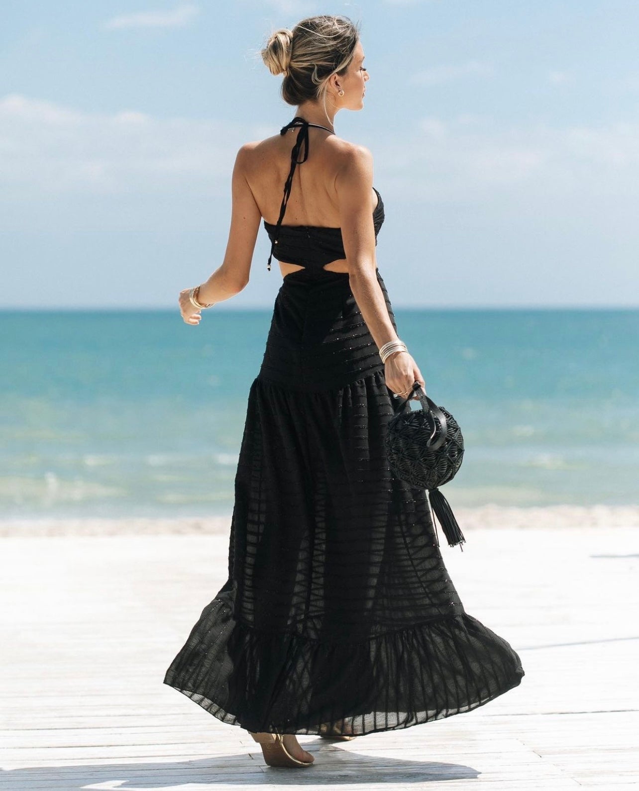 CARMEN Maxi Dress with Side Cut Outs