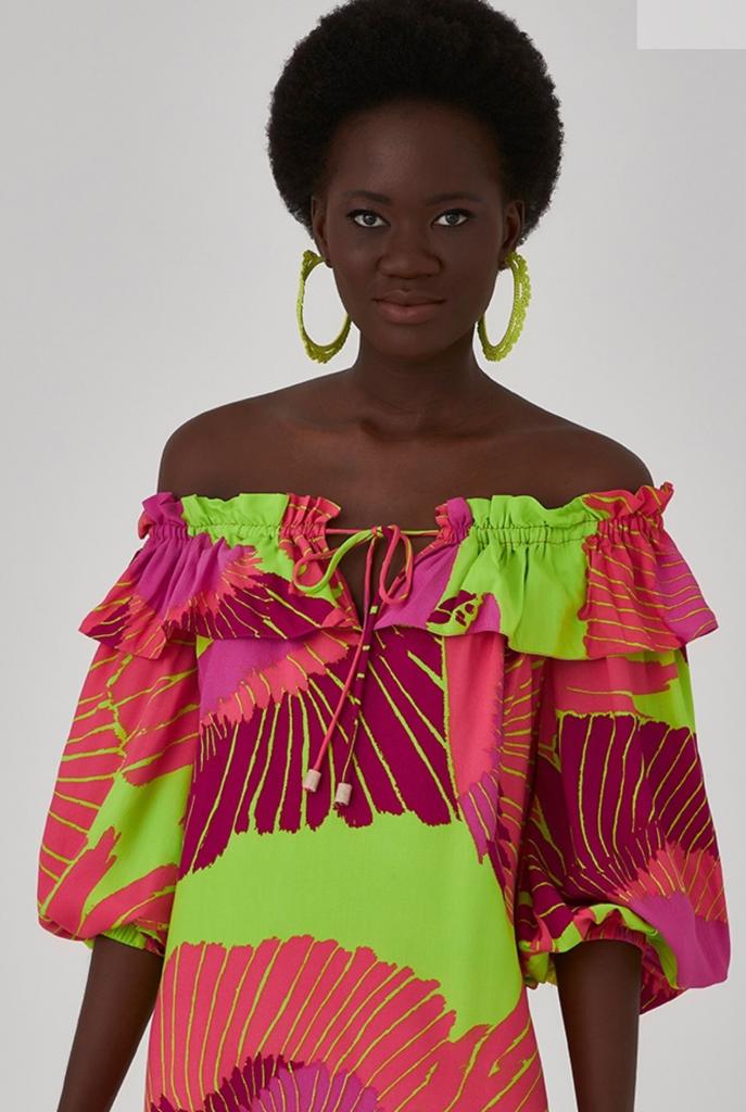 GIGI Tropical Off the Shoulder Mini Dress - FINAL SALE