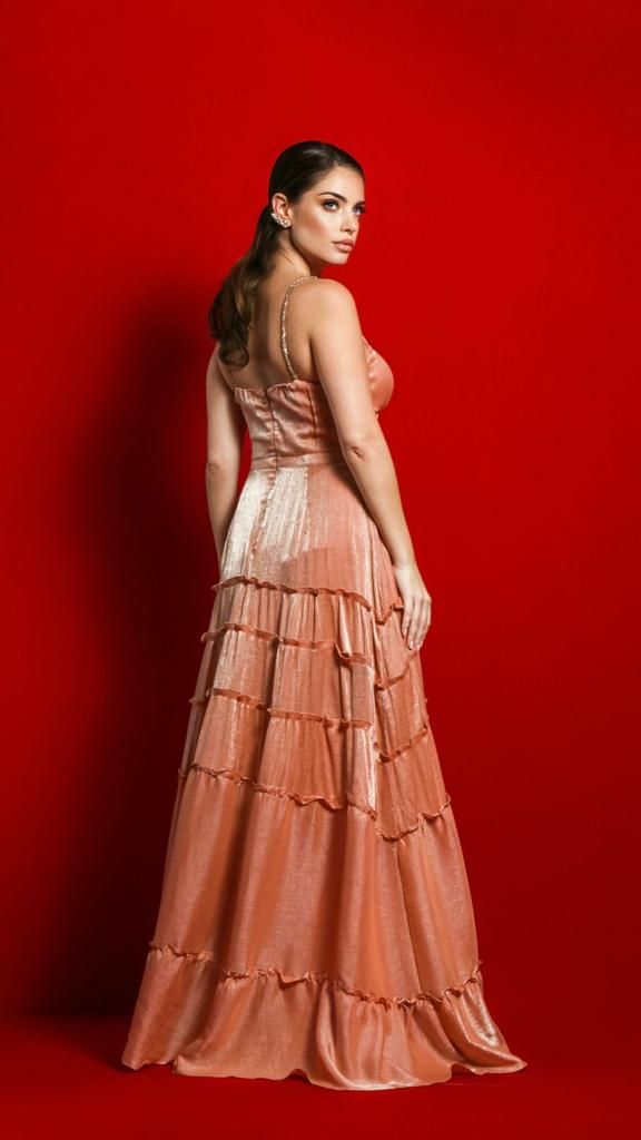 KARINA Spaghetti Strap Tiered Boho Maxi Dress
