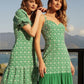 AURORA Embroidered Floral Pattern Tiered Maxi Dress