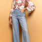 AMBER Floral Ruffled Long Sleeve Blouse