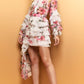 AMBER Floral Ruffled Long Sleeve Blouse
