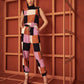 AVA Geometric Print Straight Line Jumpsuit