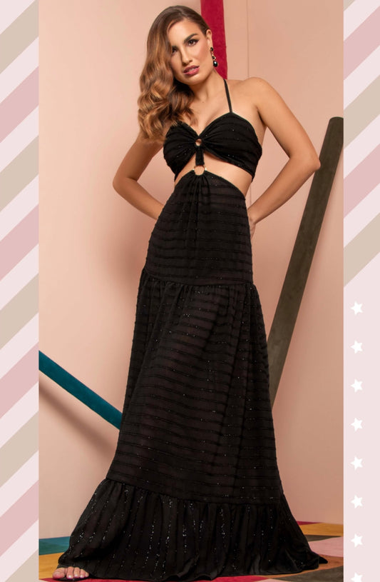 CARMEN Maxi Dress with Side Cut Outs