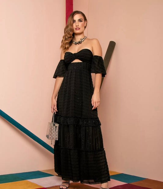 DIANA Off the Shoulder Maxi Dress