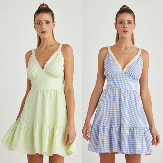 DONNA Gingham Mini Dress - FINAL SALE