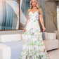 LILOU Floral Sweetheart Neckline Backless Tiered Hem Maxi Dress - FINAL SALE