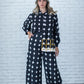 EDITH Vintage Print Flare Pants
