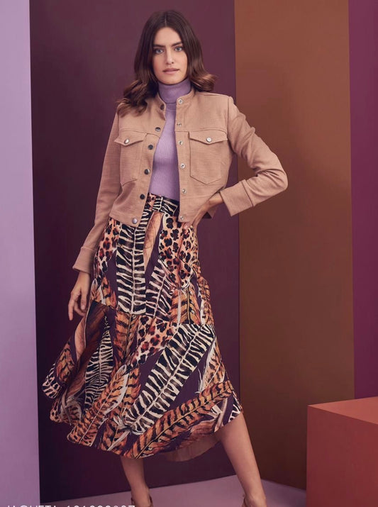 FRANCINE Animal Print Midi Skirt - FINAL SALE