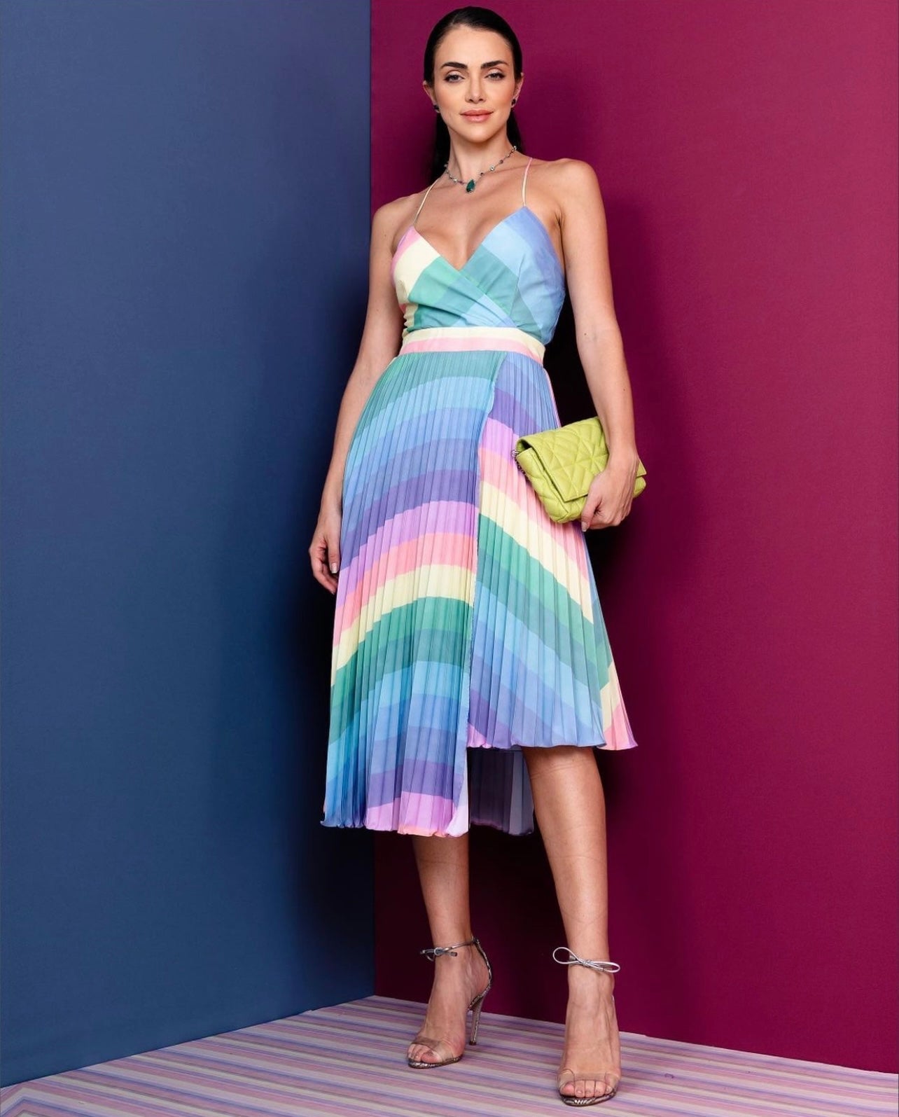 FELICITY Pleated Midi Dress