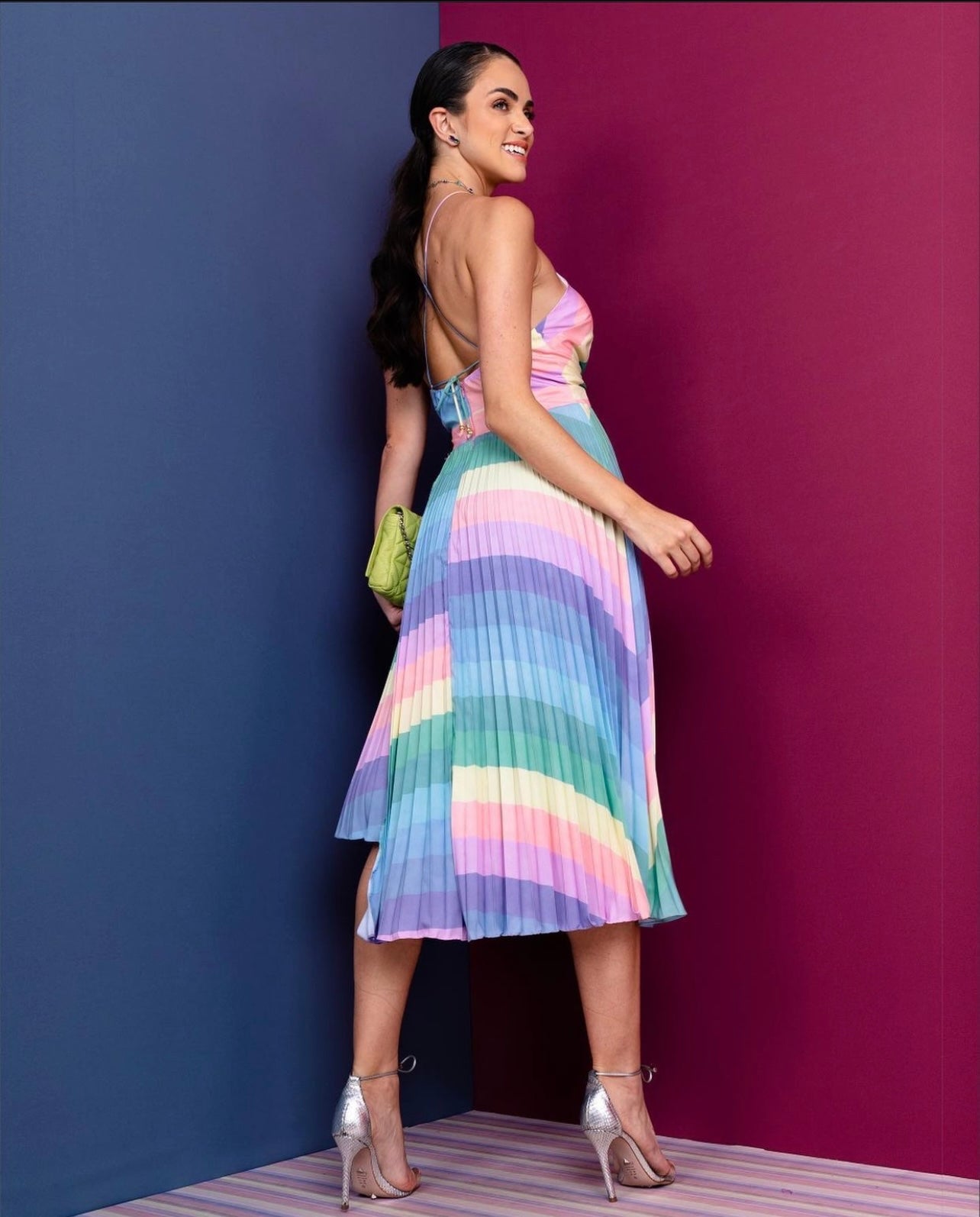 FELICITY Pleated Midi Dress