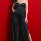 FRANCIS One Shoulder Triple Strap Flare Jumpsuit