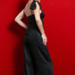 FRANCIS One Shoulder Triple Strap Flare Jumpsuit