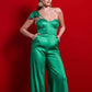 FRANCIS One Shoulder Triple Strap Flare Jumpsuit