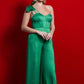 FRANCIS One Shoulder Triple Strap Flare Jumpsuit