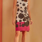 HEATHER Deconstructed Polka Dot Knee-Length Dress