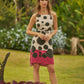HEATHER Deconstructed Polka Dot Knee-Length Dress