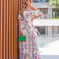 IVANNA Flower Print Off the Shoulder Maxi Dress - FINAL SALE