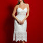 KATIA Eyelet Spaghetti Strap Mermaid Style Midi Dress