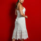 KATIA Eyelet Spaghetti Strap Mermaid Style Midi Dress