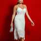 KATIA Eyelet Spaghetti Strap Mermaid Style Midi Dress