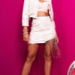 LAURA Rhinestone Fringe Mini Skirt