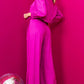 URSULA Three-Piece Set Cropped Top + Long Sleeve Blouse + Flare Pants