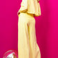 URSULA Three-Piece Set Cropped Top + Long Sleeve Blouse + Flare Pants