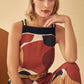 OLGA Sleeveless Abstract Print Jumpsuit