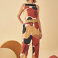 OLGA Sleeveless Abstract Print Jumpsuit