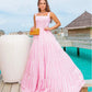 OLIVIA Square-Neck Striped Tiered Maxi Dress - FINAL SALE