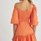 PIPER One-Shoulder Puff Sleeve Mini Dress - FINAL SALE