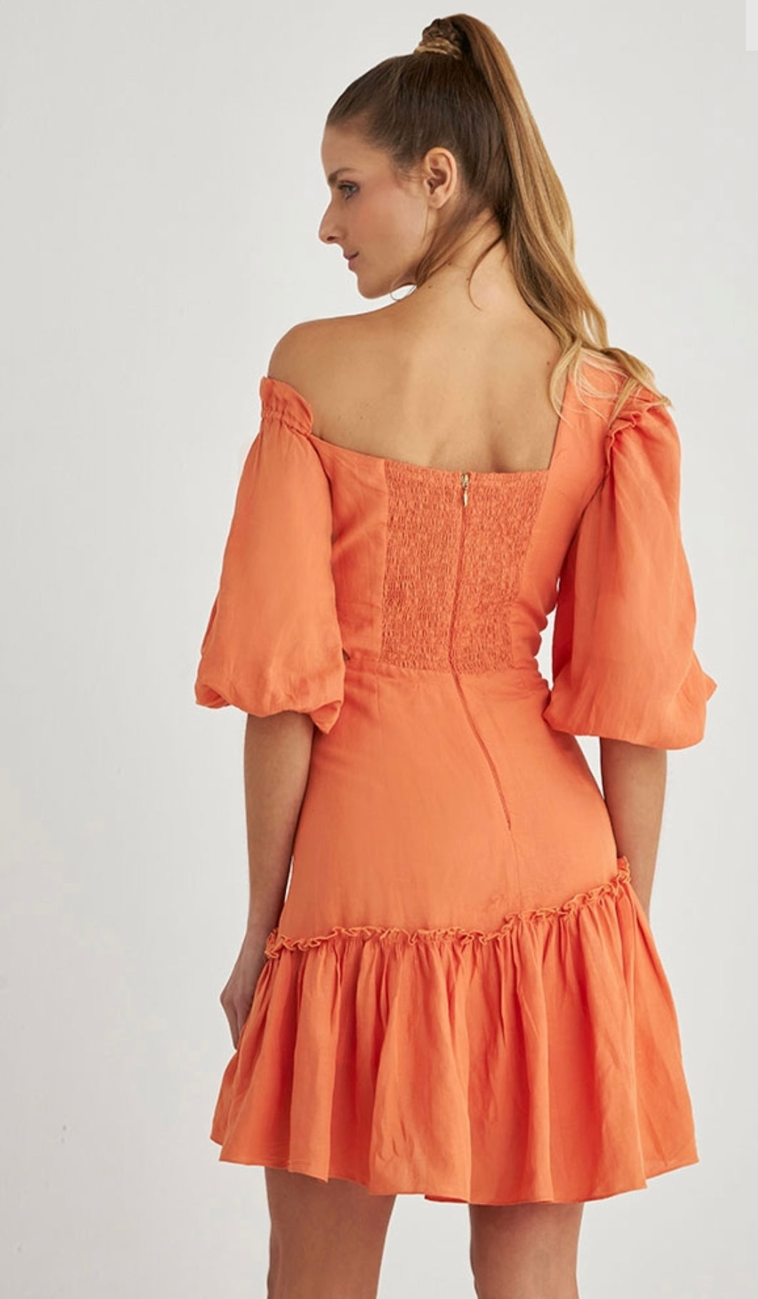 PIPER One-Shoulder Puff Sleeve Mini Dress - FINAL SALE