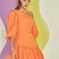 PIPER One-Shoulder Puff Sleeve Mini Dress - FINAL SALE
