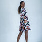 ROWAN Abstract Print Tiered Mini Dress