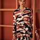 ROWAN Abstract Print Tiered Mini Dress