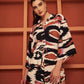 ROXY Abstract Print Bell Sleeve Romper