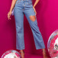 RUTH Heart Shaped Cut Out Denim