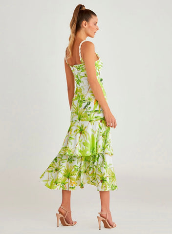 SALOME Tropical Print Midi Dress - FINAL SALE