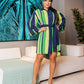 SOPHIE  Bishop Sleeves Striped Shirt Dress - FINAL SALE