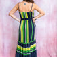 SAMANTHA Striped Spaghetti Tiered Maxi Dress - FINAL SALE