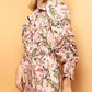 SIDNEY Floral Buttoned-Down Ruffled Long-Sleeve Romper